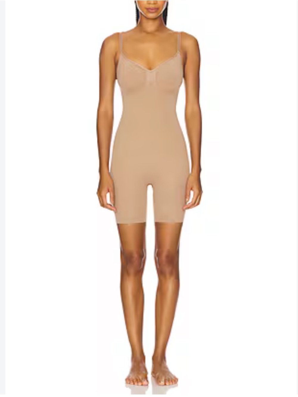 🆕SKIMS Nude/Clay Colour Mid-Thigh Seamless Bodysuit